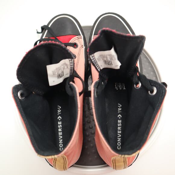 Converse CTAS Womens Platform Hi Top Shoes Size 8.5 Pink Red Black Sneakers - Picture 14 of 16